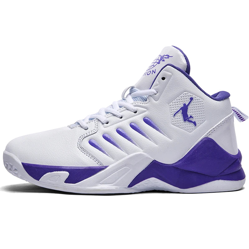 Brand Leather Men Sneakers Comfortable Basketball Non-Slip Lightweight Shoes Men's Training Basket Waterproof Basketball Boots