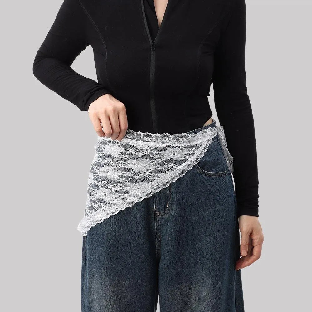 Flower Lace & Ruched Mini Skirts – Trendy Women’s Fashion