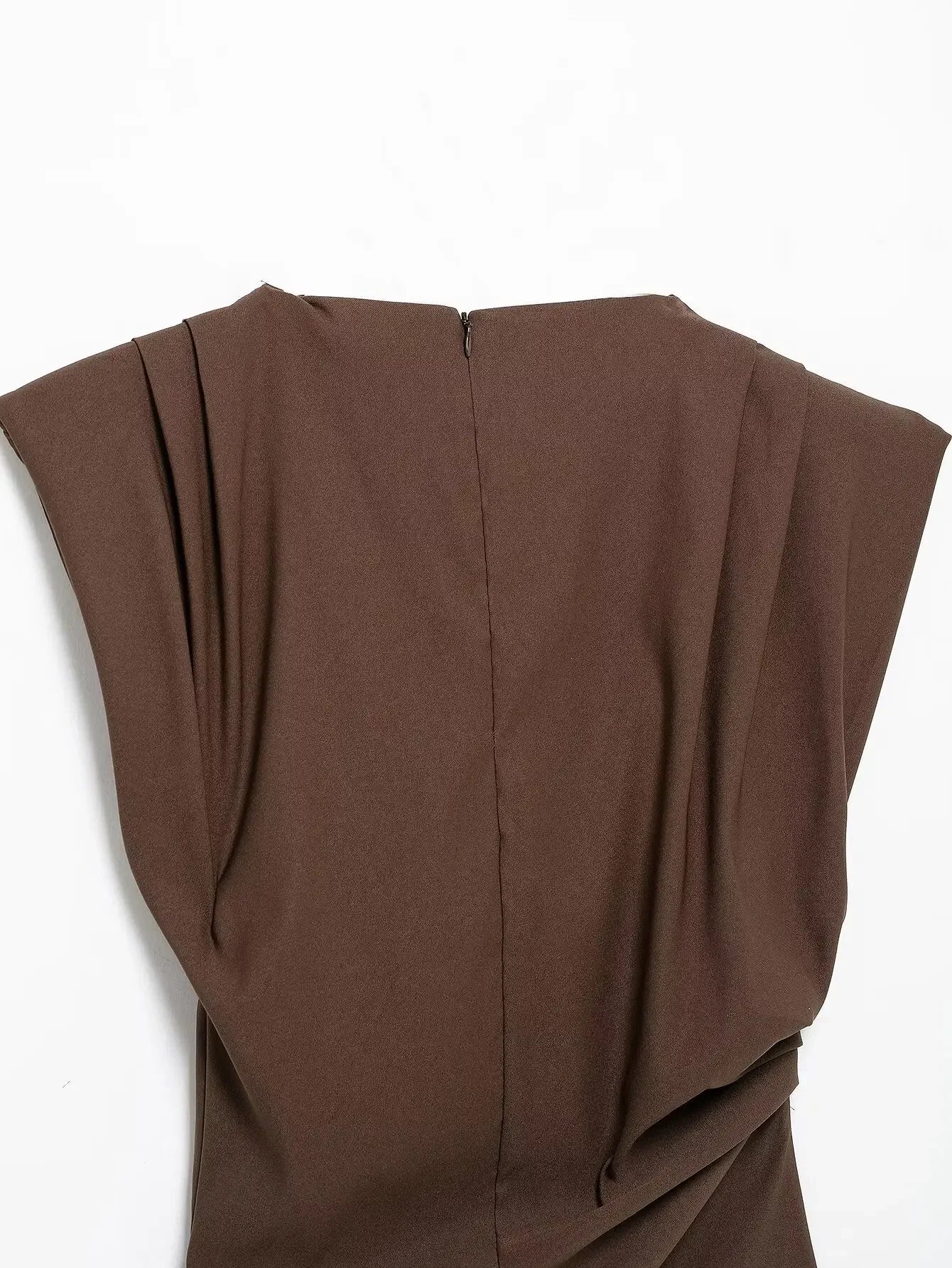 2025 Summer Asymmetric Tank Top – Women’s Ruched Slim Fit Office & Party Top