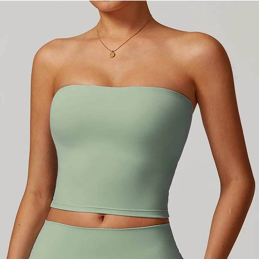 Sexy Beautiful Back Yoga Vest – Strapless Workout Bra for Women