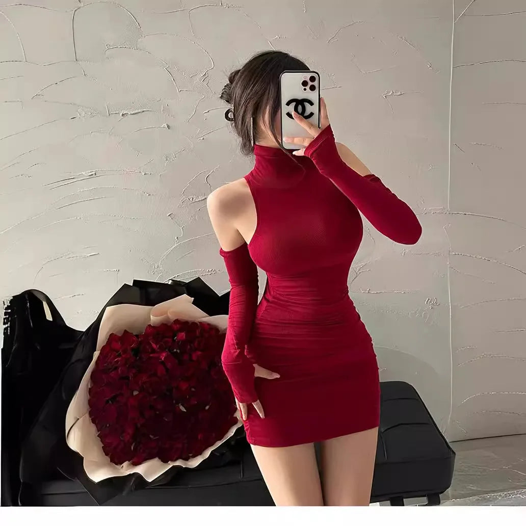 Sweet Spice Bodycon Dress – Wrap Hip Tank Mini Dress for Women