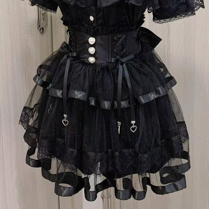 Elegant Lace Bandage Mini Skirt